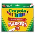 Crayola Non-Washable Markers, Broad Point, PK 12 587712
